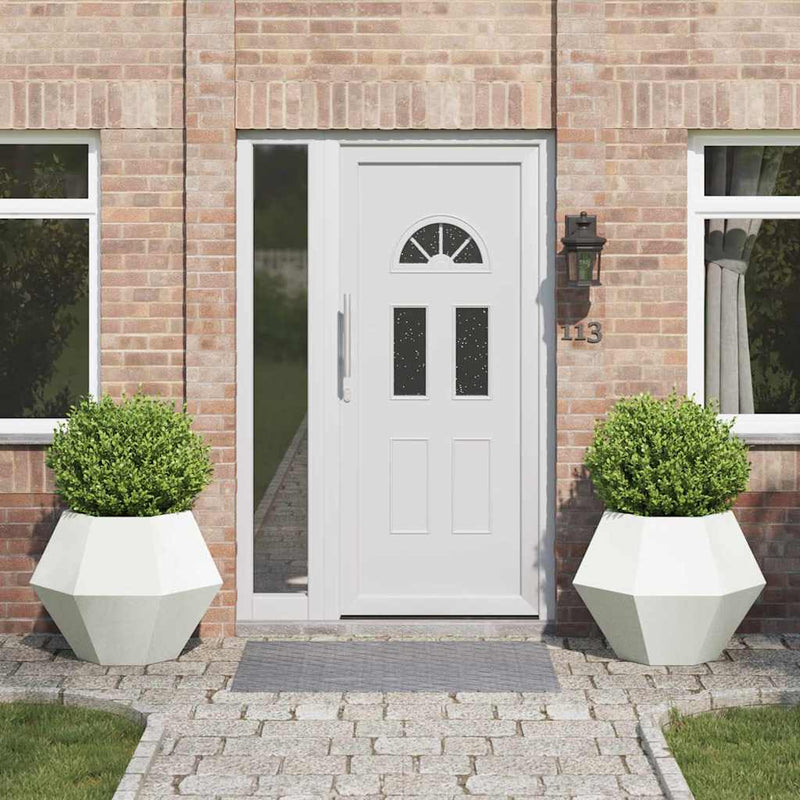 Load image into Gallery viewer, Vidaxl plantenbak 2 pcs wit 75 x 75 x 60 cm staal
