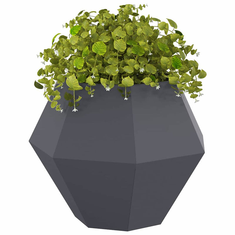 Load image into Gallery viewer, Vidaxl plantenbak antraciet 75 x 75 x 60 cm staal
