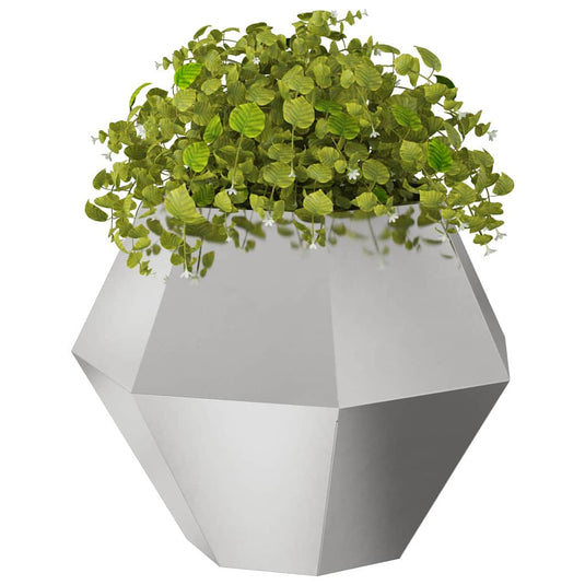 Vidaxl plantenbak zilver 75 x 75 x 60 cm roestvrij staal