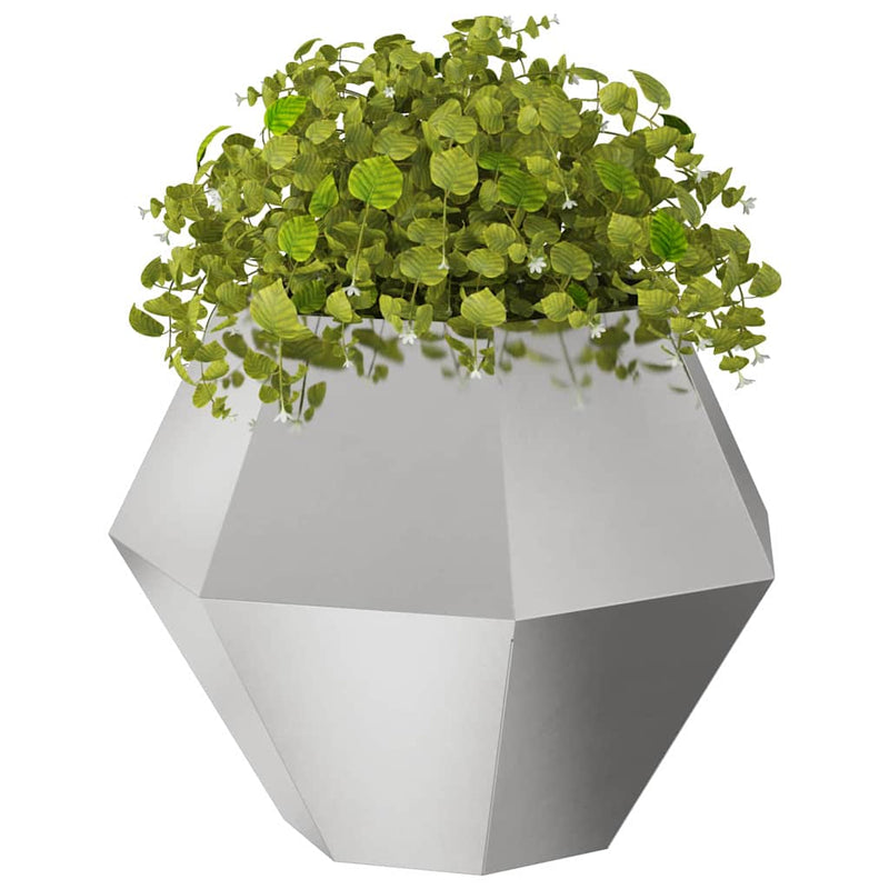 Load image into Gallery viewer, Vidaxl plantenbak 2 pcs zilver 75 x 75 x 60 cm roestvrij staal
