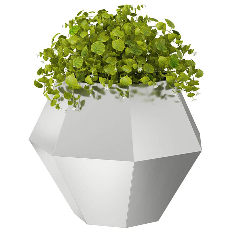 Load image into Gallery viewer, Vidaxl plantenbak 2 pcs zilver 75 x 75 x 60 cm gegalvaniseerd staal
