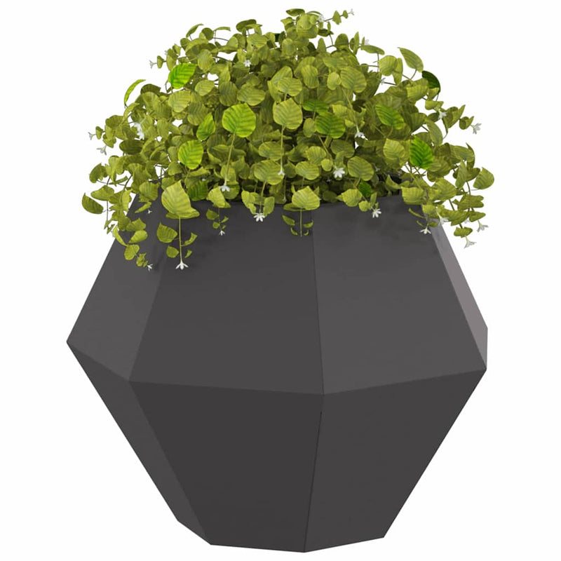 Load image into Gallery viewer, Vidaxl plantenbak 2 pcs zwart 50 x 50 x 40 cm staal
