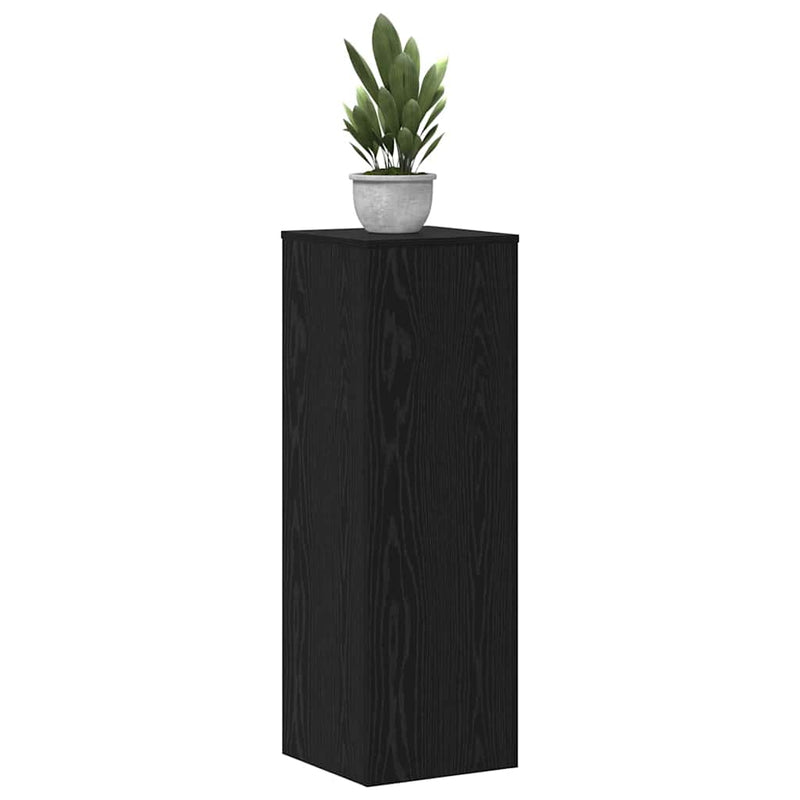 Load image into Gallery viewer, Vidaxl plantenstandaard 2 pcs zwart eiken 33 x 33 x 100 cm
