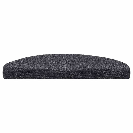 Vidaxl trapmatten zelfklevend 20 stuks 65x21x4 cm donkergrijs halfrond groot
