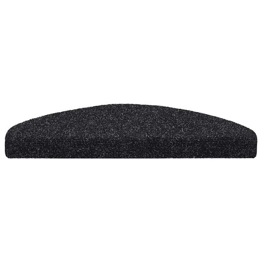 Vidaxl trapmatten zelfklevend 20 stuks 65x21x4 cm zwart halfrond groot