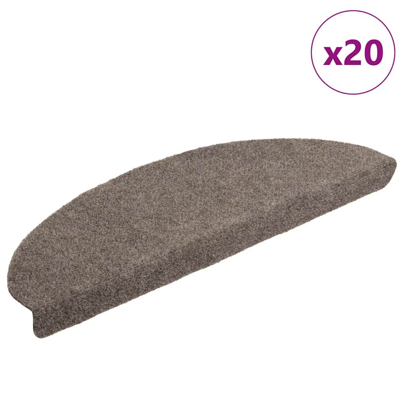 Load image into Gallery viewer, Vidaxl trapmatten zelfklevend 20 stuks 65x21x4 cm beige halfrond groot
