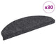 Vidaxl trapmatten zelfklevend 30 stuks 65x21x4 cm donkergrijs