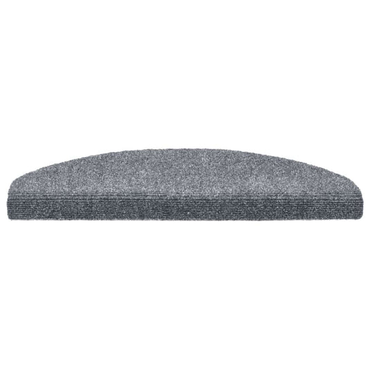 Vidaxl trapmatten zelfklevend 30 stuks 65x21x4 cm lichtgrijs halfrond groot