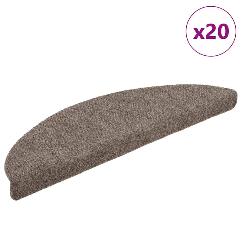 Load image into Gallery viewer, Vidaxl trapmatten zelfklevend 20 stuks 56x17x3 cm beige halfrond
