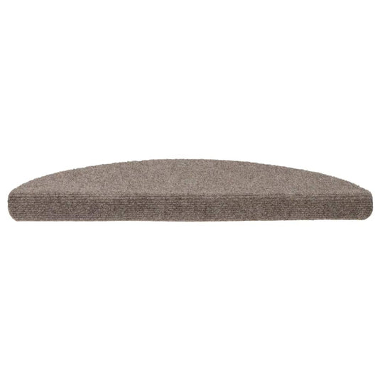 Vidaxl trapmatten zelfklevend 20 stuks 56x17x3 cm beige halfrond