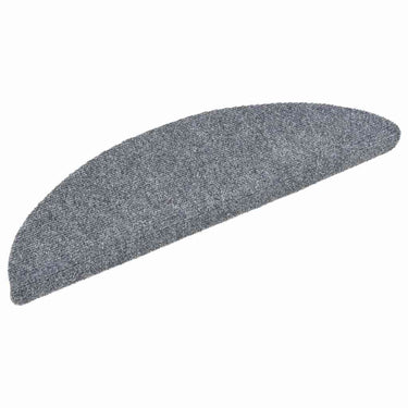 Vidaxl trapmatten zelfklevend 30 stuks 56x17x3 cm lichtgrijs halfrond