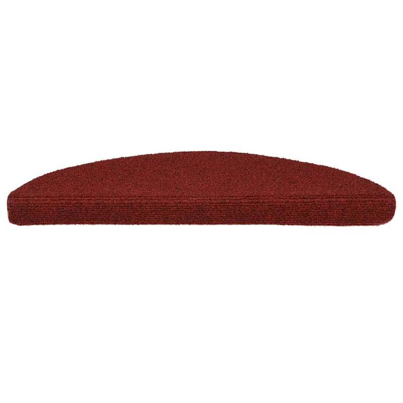 Load image into Gallery viewer, Vidaxl trapmatten zelfklevend 30 stuks 56x17x3 cm bordeaux rood halfrond
