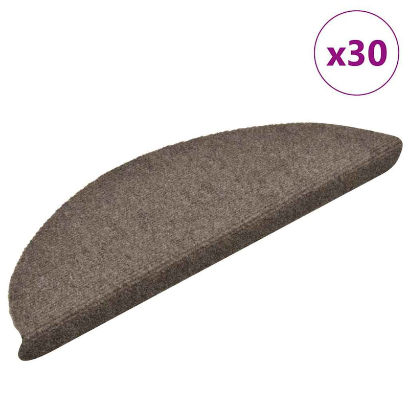 Load image into Gallery viewer, Vidaxl trapmatten zelfklevend 30 stuks 56x17x3 cm beige halfrond
