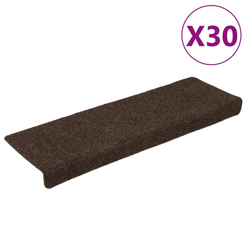 Load image into Gallery viewer, Vidaxl trapmatten zelfklevend 30 stuks 65x21x4 cm bruin rechthoekige rand
