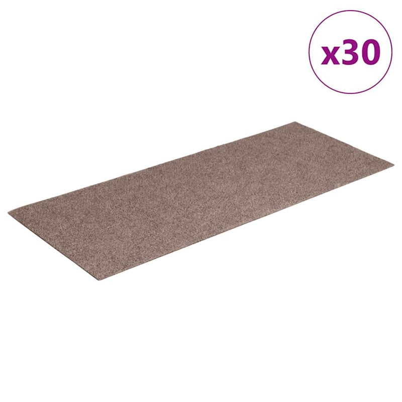 Load image into Gallery viewer, Vidaxl trapmatten zelfklevend 30 stuks 60x25 cm lichtbruin rechthoekig
