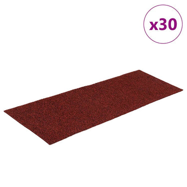 Vidaxl trapmatten zelfklevend 30 stuks 60x25 cm bordeaux rood rechthoekig