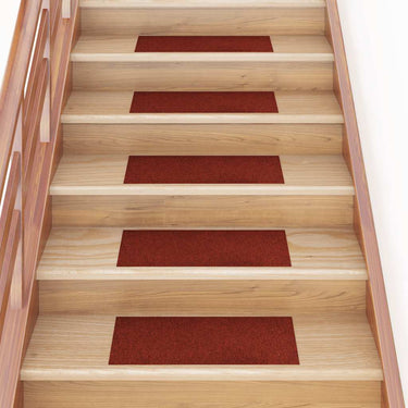 Vidaxl trapmatten zelfklevend 30 stuks 60x25 cm bordeaux rood rechthoekig