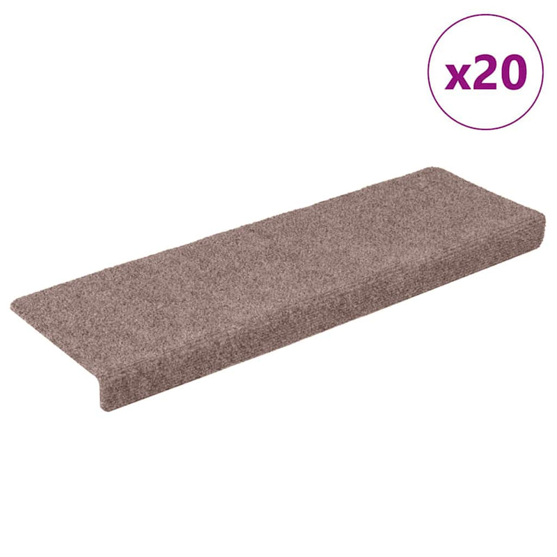 Load image into Gallery viewer, Vidaxl trapmatten zelfklevend 20 stuks 65x21x4 cm crème rechthoekige rand
