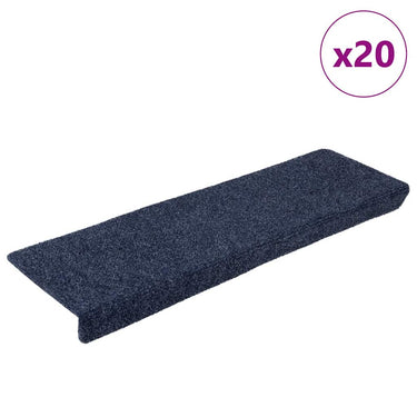 Vidaxl trapmatten zelfklevend 20 stuks 65x21x4 cm antraciet rechthoekige rand