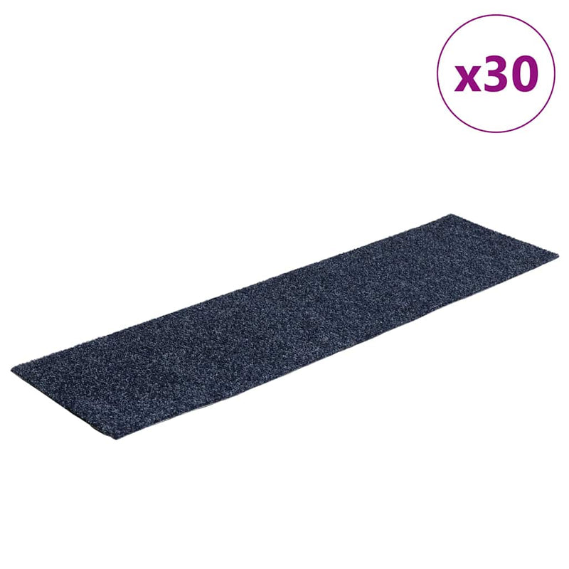 Load image into Gallery viewer, Vidaxl trapmatten zelfklevend 30 stuks 76x20 cm grijs blauw rechthoekig
