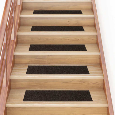 Vidaxl trapmatten zelfklevend 30 stuks 76x20 cm donkerbruin rechthoekig