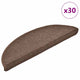 Vidaxl trapmatten 30 st 56x17x3 cm koffiebruin halfrond