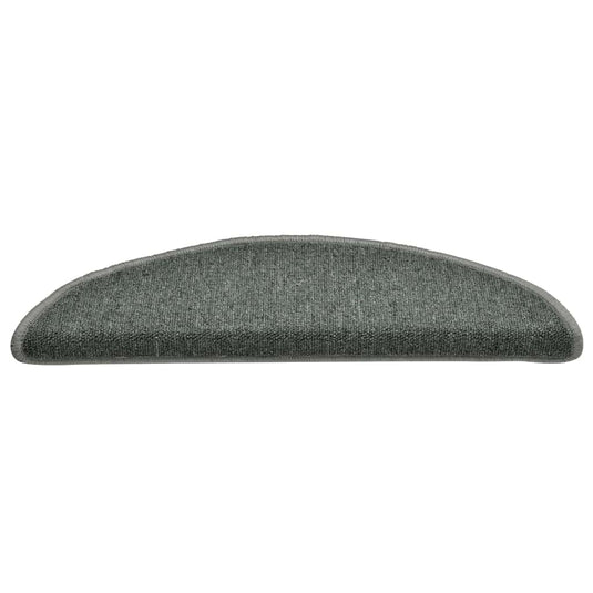 Vidaxl trapmatten 30 st 56x17x3 cm donkergroen halfrond
