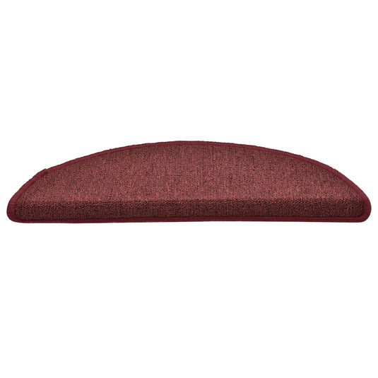 Vidaxl trapmatten 30 st 56x17x3 cm bordeaux halfrond