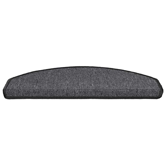 Vidaxl trapmatten 30 stuks 65x24x4 cm antraciet halfrond groot