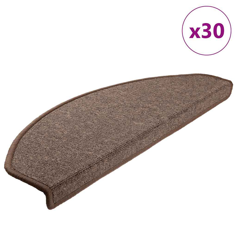 Load image into Gallery viewer, Vidaxl trapmatten 30 st 65x24x4 cm koffiebruin halfrond groot

