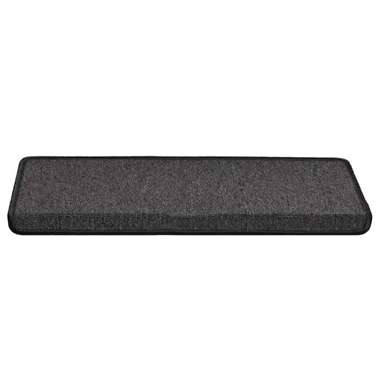Vidaxl trapmatten 30 st 65x21x4 cm antraciet rechthoekige rand