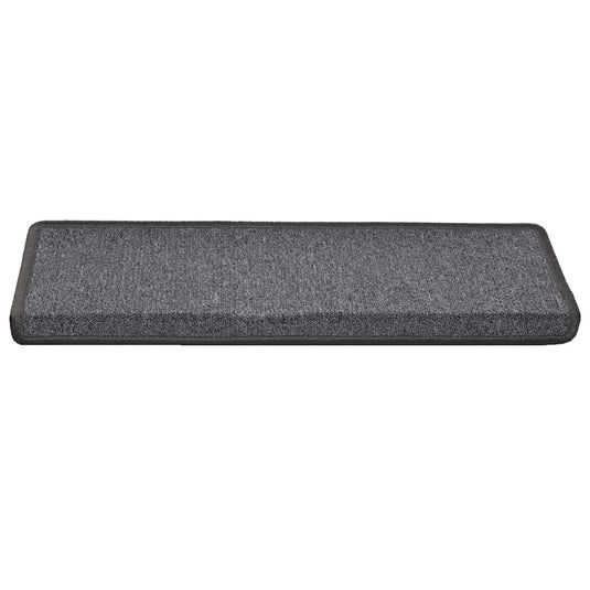 Vidaxl trapmatten 30 st 65x21x4 cm donkergrijs rechthoekige rand
