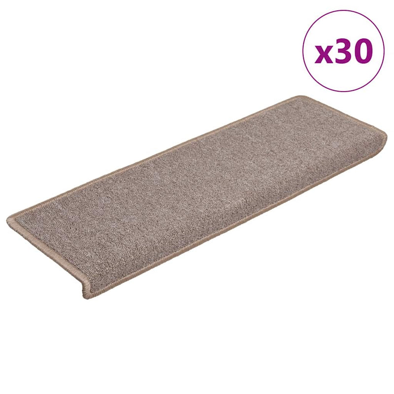 Load image into Gallery viewer, Vidaxl trapmatten 30 st 65x21x4 cm lichtbruin met rechthoekige rand
