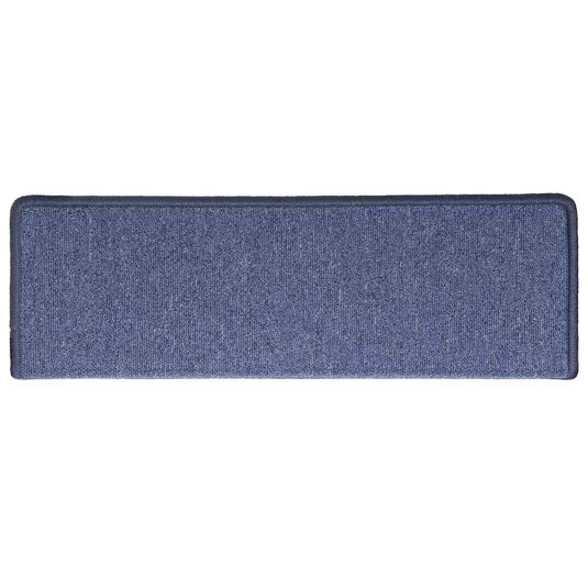 Vidaxl trapmatten 30 st 65x21x4 cm blauw rechthoekige rand
