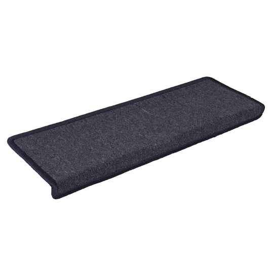 Vidaxl trapmatten 30 st 65x21x4 cm donkergrijs en blauw met rechthoekige rand