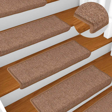Vidaxl trapmatten 30 st 65x21x4 cm bruin rechthoekige rand