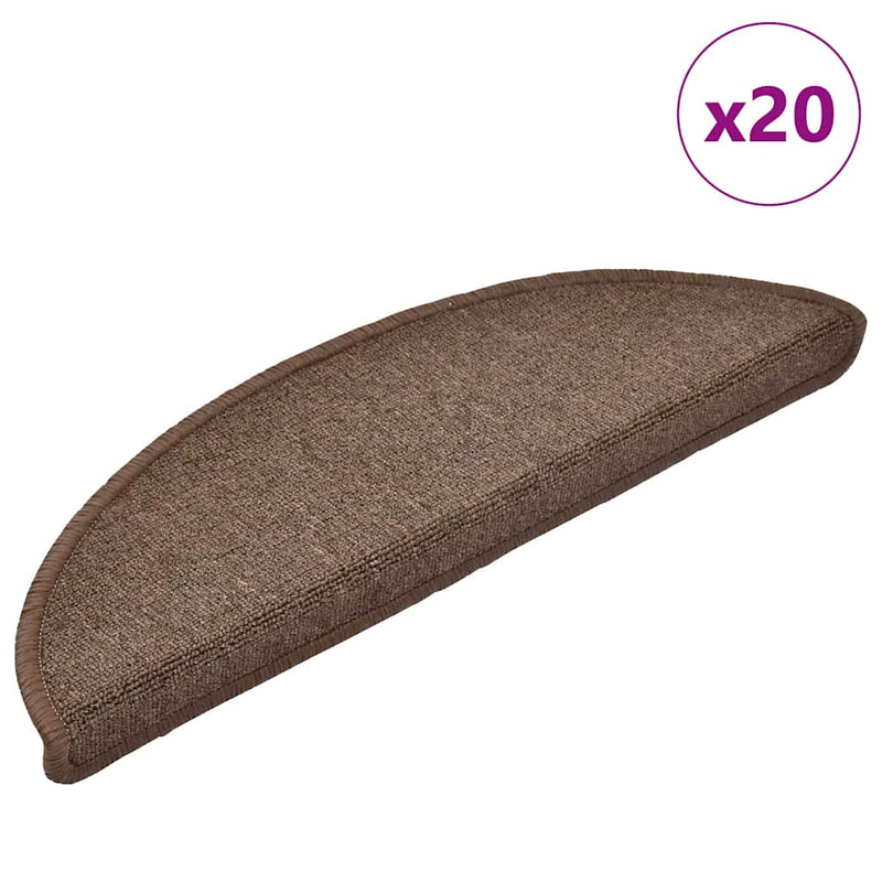 Load image into Gallery viewer, Vidaxl trapmatten 20 st 56x17x3 cm koffiebruin halfrond
