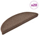 Vidaxl trapmatten 20 st 56x17x3 cm koffiebruin halfrond