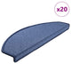 Vidaxl trapmatten 20 st 65x24x4 cm blauw halfrond groot