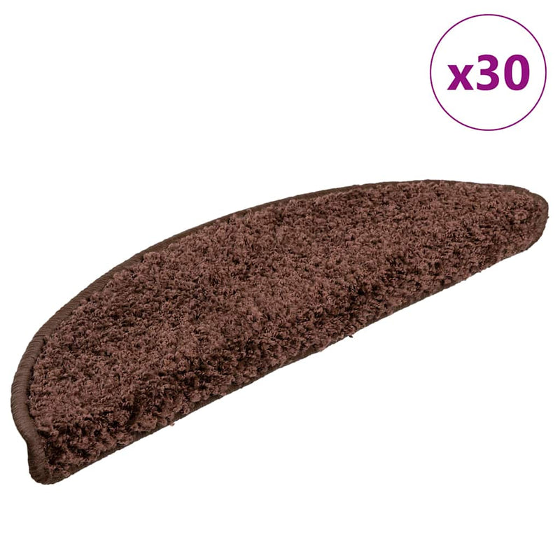 Load image into Gallery viewer, Vidaxl trapmatten 30 st 56x17x3 cm bruin halfrond
