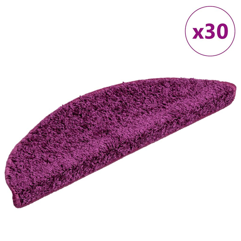 Load image into Gallery viewer, Vidaxl trapmatten 30 st 56x17x3 cm violet halfrond

