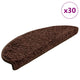 Vidaxl trapmatten 30 st 65x21x4 cm bruin halfrond groot