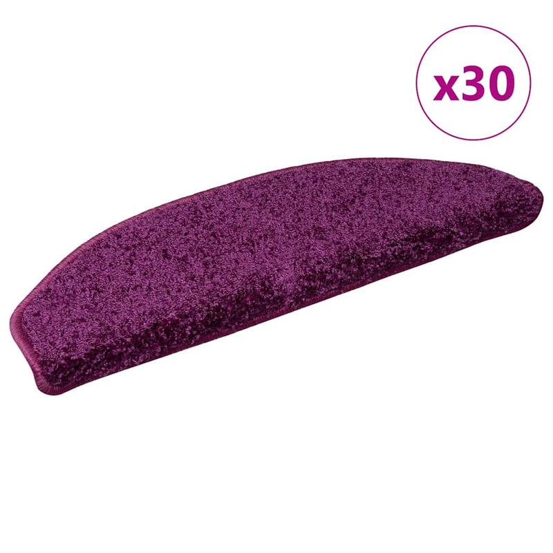 Load image into Gallery viewer, Vidaxl trapmatten 30 st 65x21x4 cm violet halfrond groot
