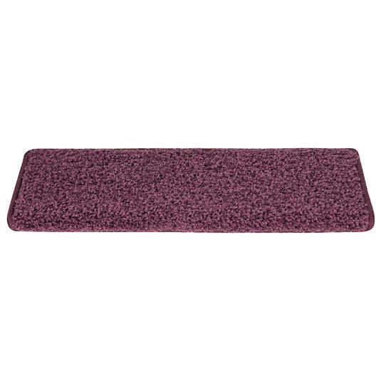 Vidaxl trapmatten 30 st 65x21x4 cm donkerpaars rechthoekige rand