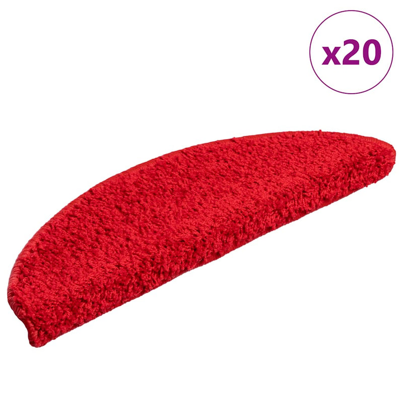 Load image into Gallery viewer, Vidaxl trapmatten 20 st 56x17x3 cm rood halfrond
