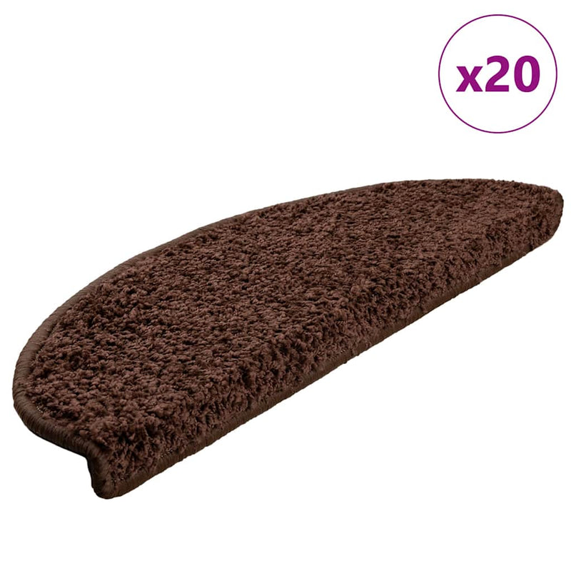 Load image into Gallery viewer, Vidaxl trapmatten 20 st 65x21x4 cm bruin halfrond groot
