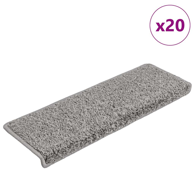 Load image into Gallery viewer, Vidaxl trapmatten 20 stuks 65x21x4 cm grijs rechthoekige rand
