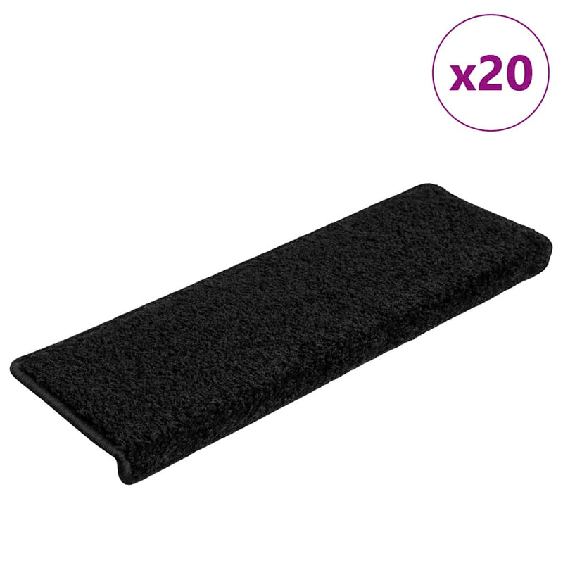 Load image into Gallery viewer, Vidaxl trapmatten 20 st 65x21x4 cm zwart rechthoekige rand
