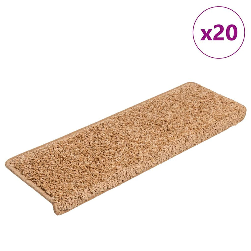Load image into Gallery viewer, Vidaxl trapmatten 20 st 65x21x4 cm beige rechthoekige rand
