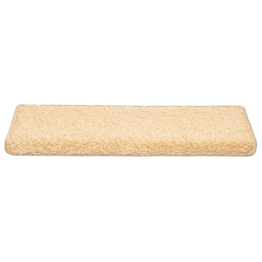 Vidaxl trapmatten 20 st 65x21x4 cm crème met rechthoekige rand